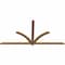 Ekena Millwork Redmond Smooth Timber Gable Bracket, Western Red Cedar, 96"W x 48"H x 1 1/2"D x 3 1/2"F, 12/12 Pitch GBW096X48X0204RED00SWR - alternate 3